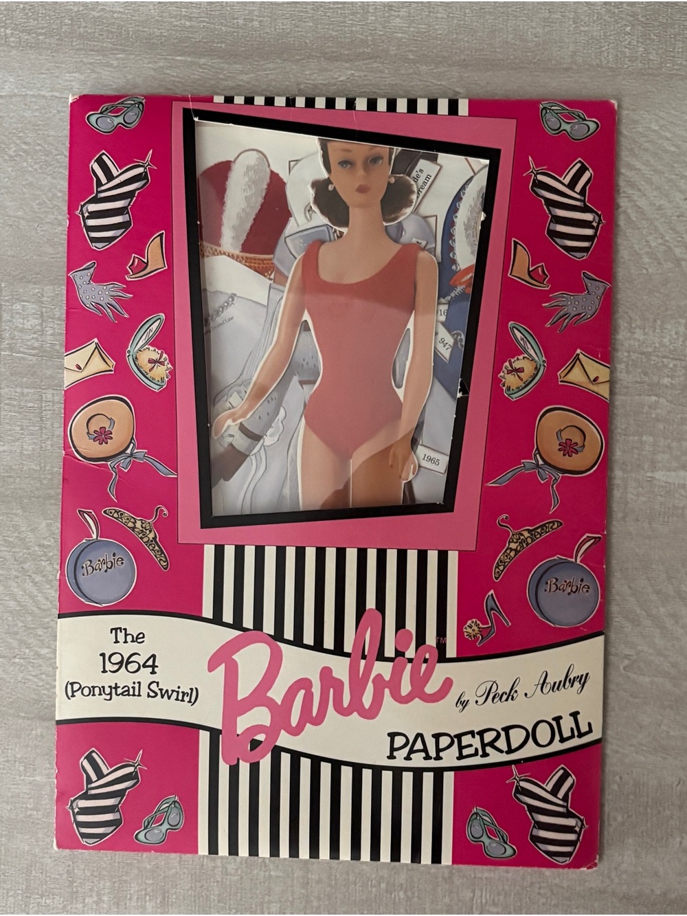 Barbie Pink and Red Paper Doll Display